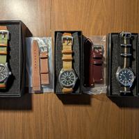 Tris di orologi meccanici automatici con carica ma