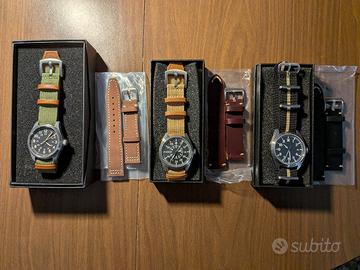 Tris di orologi meccanici automatici con carica ma