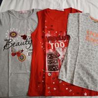 Set 3 t-shirt da ragazza