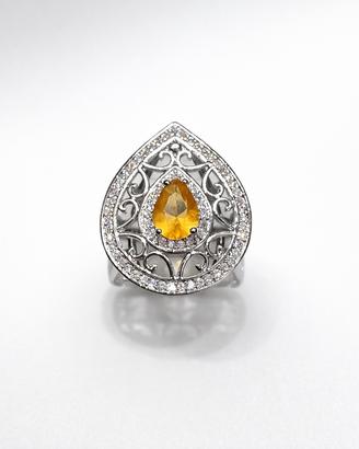 Anello in Argento 925% e quarzo citrino