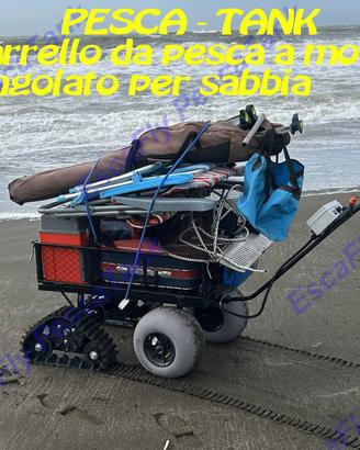 CARRELLO DA PESCA ELETTRICO A MOTORE SURFCASTING