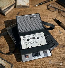 Registratore Cassette Vintage Philips + Custodia