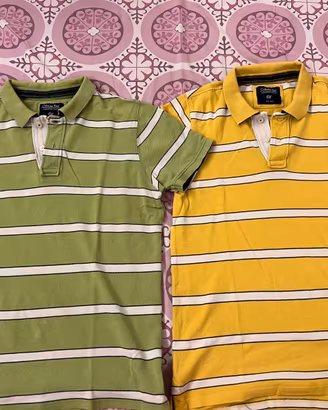 Polo uomo a righe (gialla e verde) - Tg.S