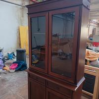 Mobile con vetrina noce