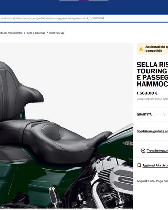 Sella riscaldata Harley Davidson