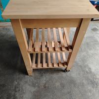 bekvam carrello cucina in legno 