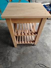 bekvam carrello cucina in legno 