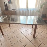 Tavolo piano vetro 220x90 GHD