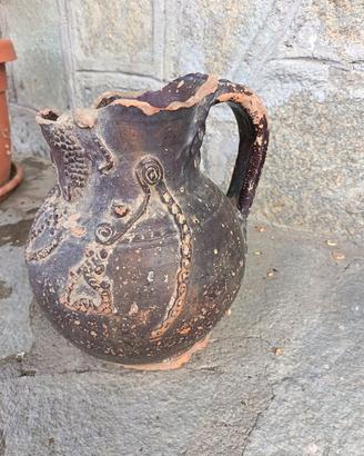 Vaso/brocca antico in terracotta 