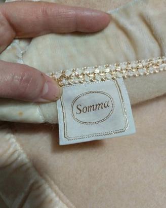 coperta somma  dupleface beige e rosa 