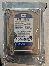 Hard Disk 1TB Western Digital Blue Nuovo WD10EZEX