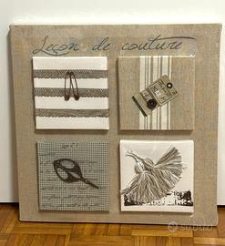 Pannello decorativo “Leçon de couture ”