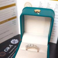 Anello con diamanti Moissanite 