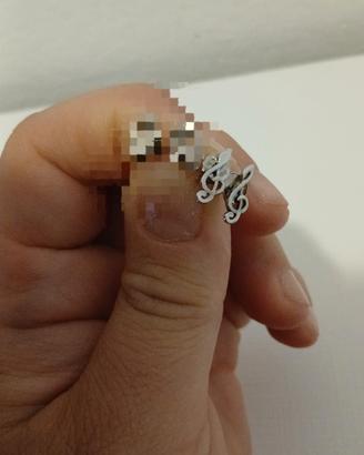 orecchini chiave di violino argento