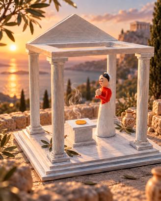 tempio greco miniature stampa 3D 