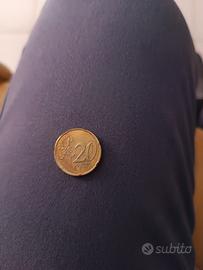 moneta . 20 centesimi anno 1999