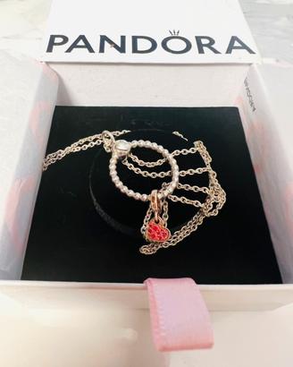 Collana con pendente PANDORA + charme