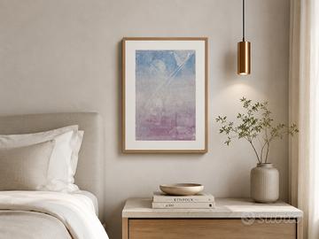 Quadro Moderno Azzurro e Lavanda |Da incorniciare