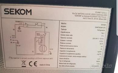 mini frigo sekom 41 l colore nero nuovo mai usato