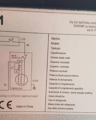 mini frigo sekom 41 l colore nero nuovo mai usato