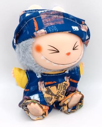 Vestito Labubu Outfit Salopette Urban Art NUOVO