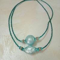 due collane in vetro di Murano vintage