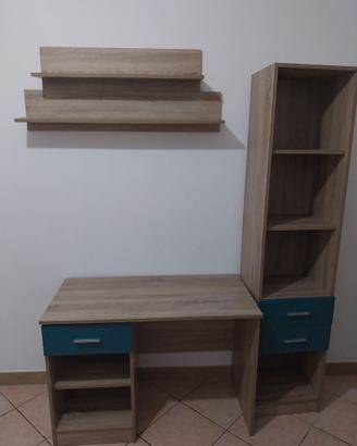 Scrivania + libreria