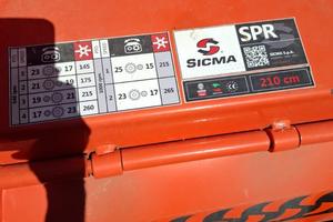 Zappatrice Sicma SPR 210cm  Pesante