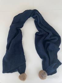 Nali Sciarpa Donna in maglia acrilico con pompon