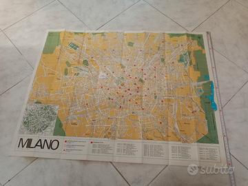 cartina vintage Milano 