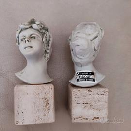 Coppia sculture in biscuit fanciulla