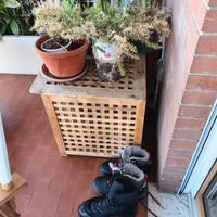 Cesta/Tavolino legno Ikea