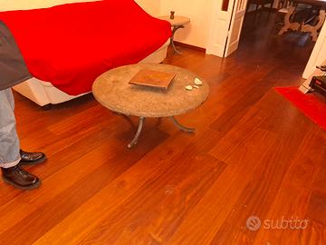 tavolino in pietra e ferro 