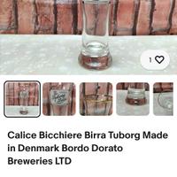 bicchieri vintage tuborg beer