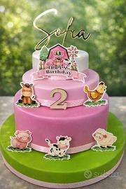 Torta scenografica tema fattoria