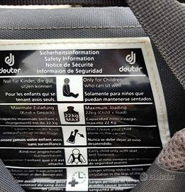 zaino deuter porta bambini 