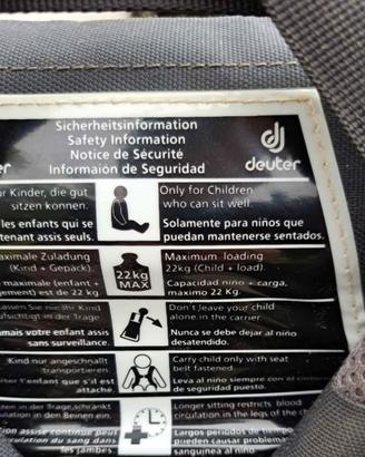 zaino deuter porta bambini 