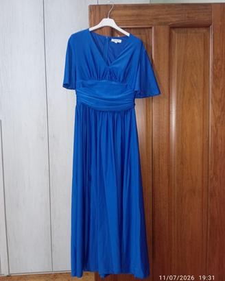 Abito lungo blu elegante – indossato solo 2 ore