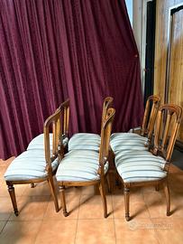 Sedie legno massello imbottite