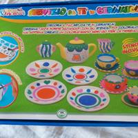 Servizio da tè in cermica da colorare e decorare