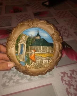 Quadretto religioso d'epoca  Banneux Notre Dame