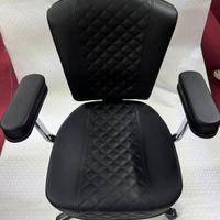 SEDIA SGABELLO POKER DA DEALER IN SIMILPELLE NERA