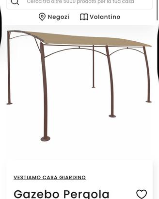GAZEBO PERGOLA CAMEL 3X4