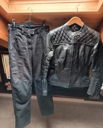 Giubbotto moto in pelle da donna