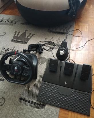 volante Ps4 con pedaliera e con cambio  