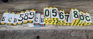 numeri civici in ceramica