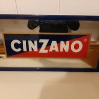 Insegna a specchio vintage Cinzano cm 63,5x32,5.