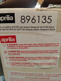 kit tubo connettori racing akrapovic 