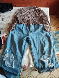 4 PAIA DI PANTALONI TERRANOVA DA RAGAZZA TAGLIA 44