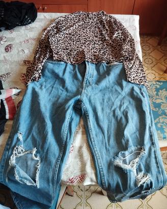 4 PAIA DI PANTALONI TERRANOVA DA RAGAZZA TAGLIA 44